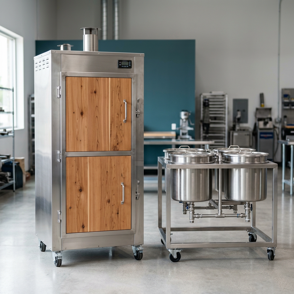 CedarSmoke Pro — Smokehouse + Brine Line